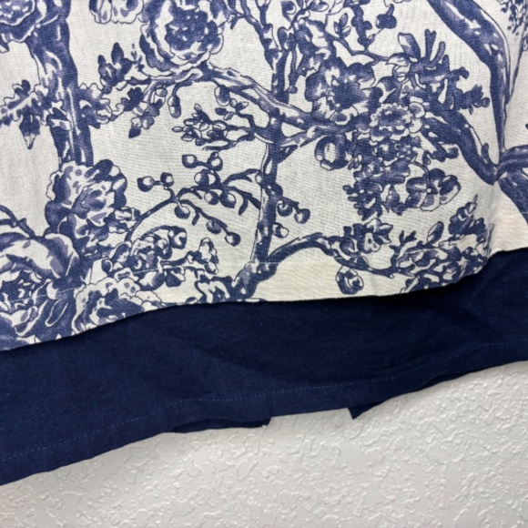 Soft Surroundings Blue Cream Chinoiserie Pattern Linen Jacket Women's Size S - Picture 10 of 17